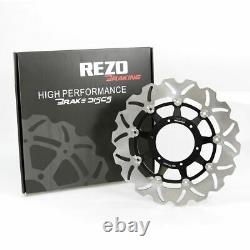 Rezo Wavy Stainless Front Brake Rotor Discs Pair fits Honda CB 1300 S 05-09