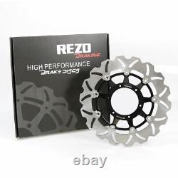 Rezo Wavy Stainless Front Brake Rotor Discs Pair fits Honda CBR 600 RR 03-17