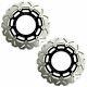 Rezo Wavy Stainless Front Brake Rotor Discs Pair fits Yamaha MT-10 SP 17-21