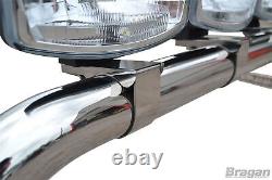 Roll Bar + Tonneau Cover + Oval Spots + Red LEDs To Fit Mitsubishi L200 05 15