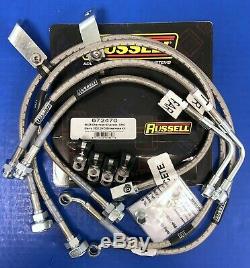 Russell 672470 Stainless Brake Hose Line Kit 1999-06 C1500 Silverado Sierra 2WD