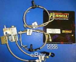 Russell 693380 Stainless Steel Braided Brake Line Hose Kit Ford Mustang 2005-12