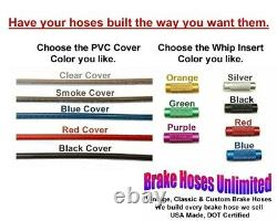 STAINLESS BRAKE HOSE SET Dodge Coronet 1967 1968 wo 426 440 engines Front Disc
