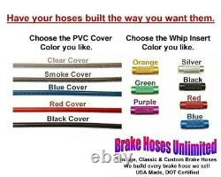 STAINLESS BRAKE HOSE SET Ford Country Sedan 1968 Front Disc