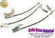 STAINLESS BRAKE HOSE SET Ford LTD 1969 Late Front Drum, witho WER rear axle
