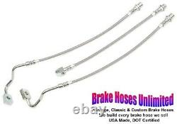 STAINLESS BRAKE HOSE SET International Scout II, with 4 lift 1974 1975 1976