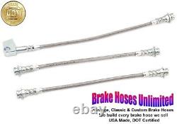 STAINLESS BRAKE HOSE SET Plymouth Duster 1972 Front Drum
