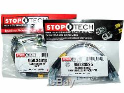 Stoptech Stainless Steel Braided Brake Lines (Front & Rear Set / 34013+34525)
