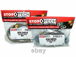 Stoptech Stainless Steel Braided Brake Lines (Front & Rear Set / 34025+34529)