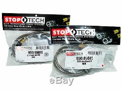 Stoptech Stainless Steel Braided Brake Lines (Front & Rear Set / 40011+40511)