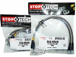 Stoptech Stainless Steel Braided Brake Lines (Front & Rear Set / 40011+40519)