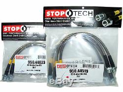 Stoptech Stainless Steel Braided Brake Lines (Front & Rear Set / 44023+44519)