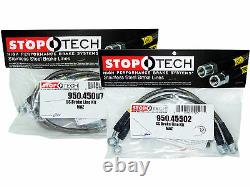 Stoptech Stainless Steel Braided Brake Lines (Front & Rear Set / 45007+45502)