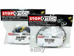 Stoptech Stainless Steel Braided Brake Lines (Front & Rear Set / 47001+47501)
