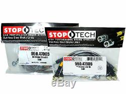 Stoptech Stainless Steel Braided Brake Lines (Front & Rear Set / 47005+47505)