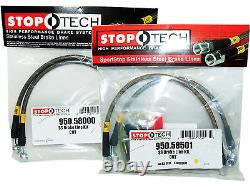 Stoptech Stainless Steel Braided Brake Lines (Front & Rear Set / 58000+58501)