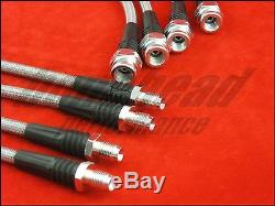 Techna-Fit Stainless Steel Braided Brake Lines 1990-1994 Mitsubishi Eclipse AWD