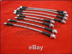 Techna-Fit Stainless Steel Braided Brake Lines 1990-1994 Mitsubishi Eclipse FWD