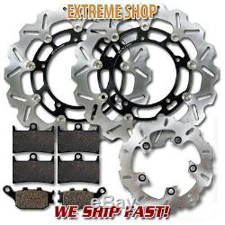 Yamaha Front + Rear Stainless Steel Brake Disc Rotor + Pads YZF R6 (2005-2016)